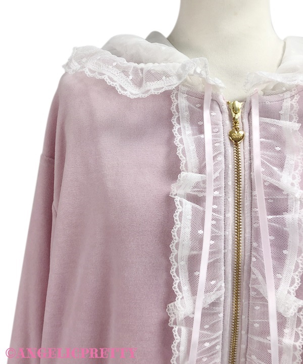 Tulle Bonnet Parka - Pink