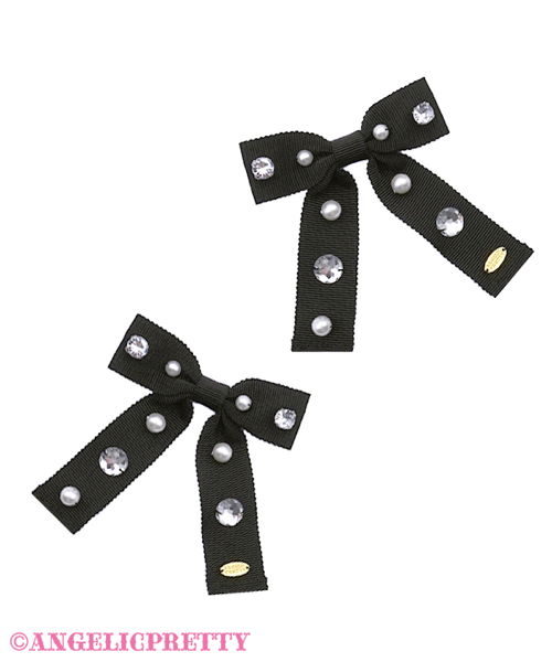 Twinkle Bijoux Ribbon Clip - Black