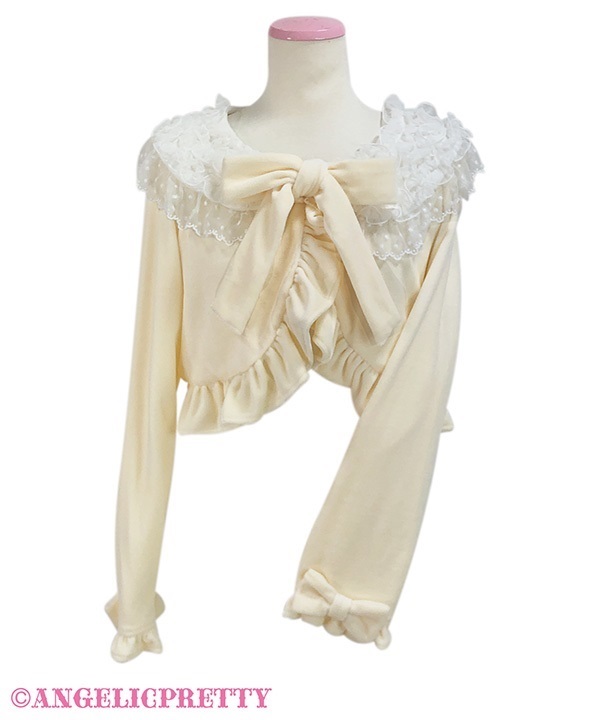 Velvet Doll Ribbon Bolero - Ivory