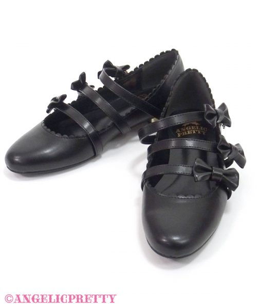 Walking Ribbon Shoes (M) - Black - Click Image to Close