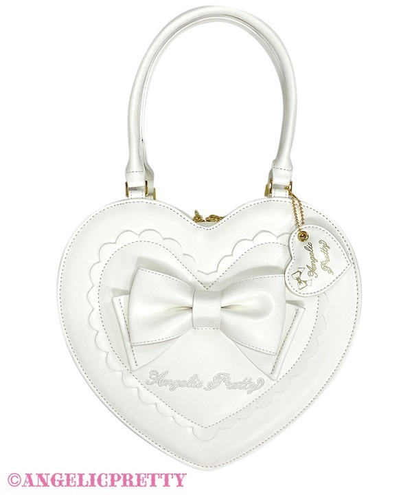 Whip Heart Tote Bag - White - Click Image to Close