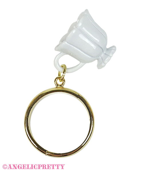Afternoon Tea Cup Ring - White