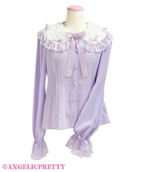 Airy Frill Blouse - Lavender