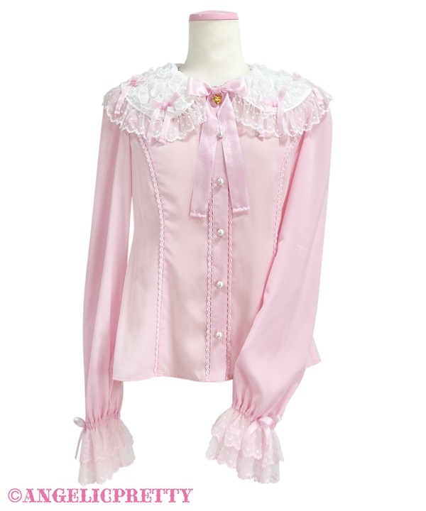 Airy Frill Blouse - Pink
