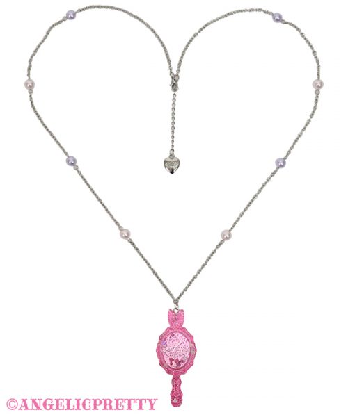 Bunny Mirror Necklace - Pink