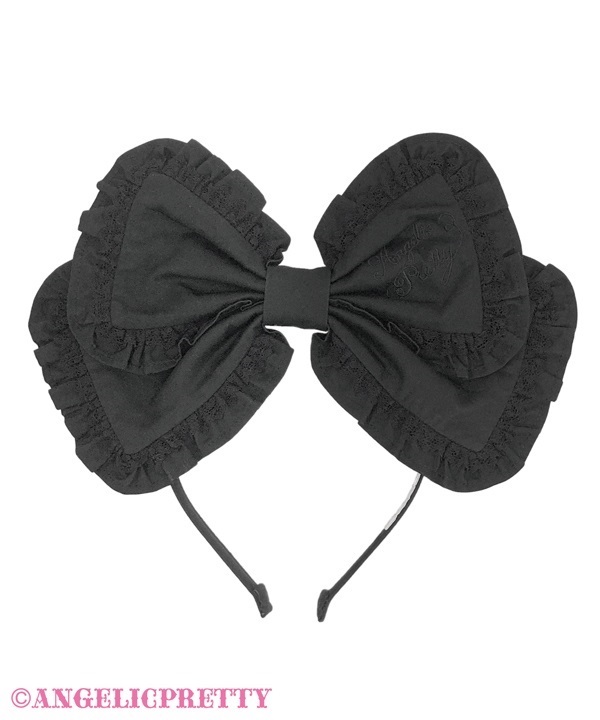 Cute Frill Headbow - Black