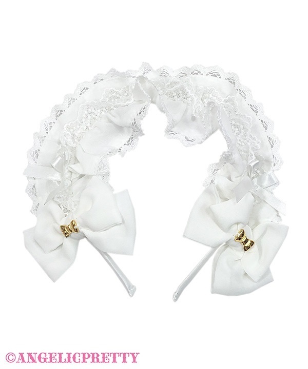 Dolce Frill Headbow - White