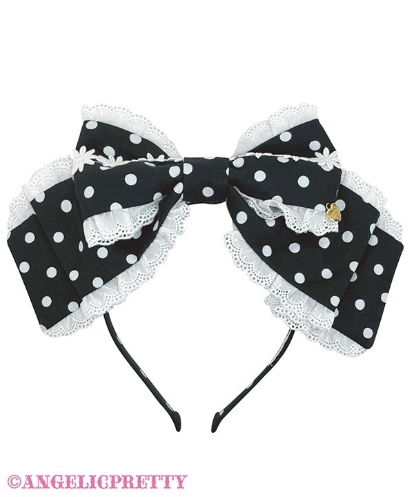 Humming Ribbon Headbow - Black