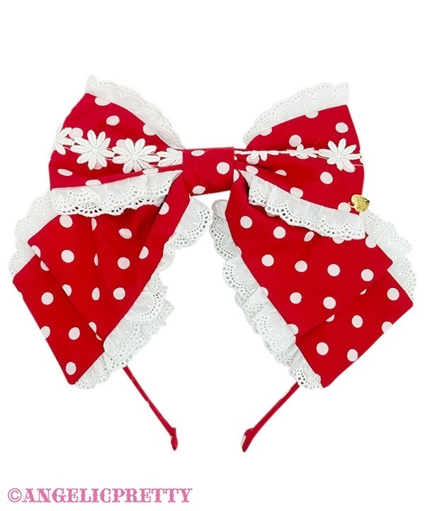 Humming Ribbon Headbow - Red