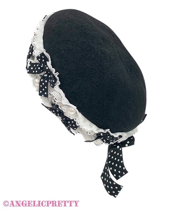 Lovely Cake Beret - Black