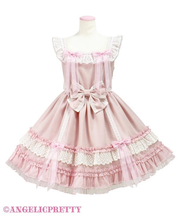 Macaron Frill Jumperskirt - Pink
