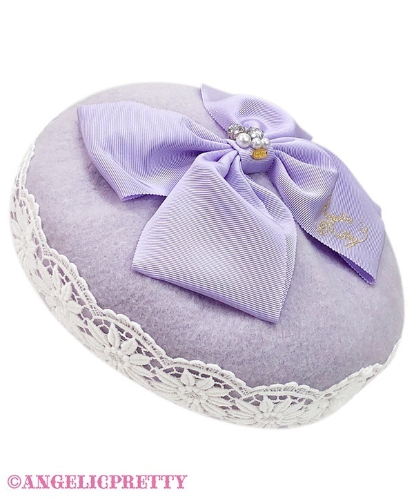 Madonna Ribbon Beret - Lavender