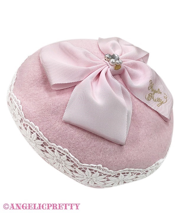 Madonna Ribbon Beret - Pink