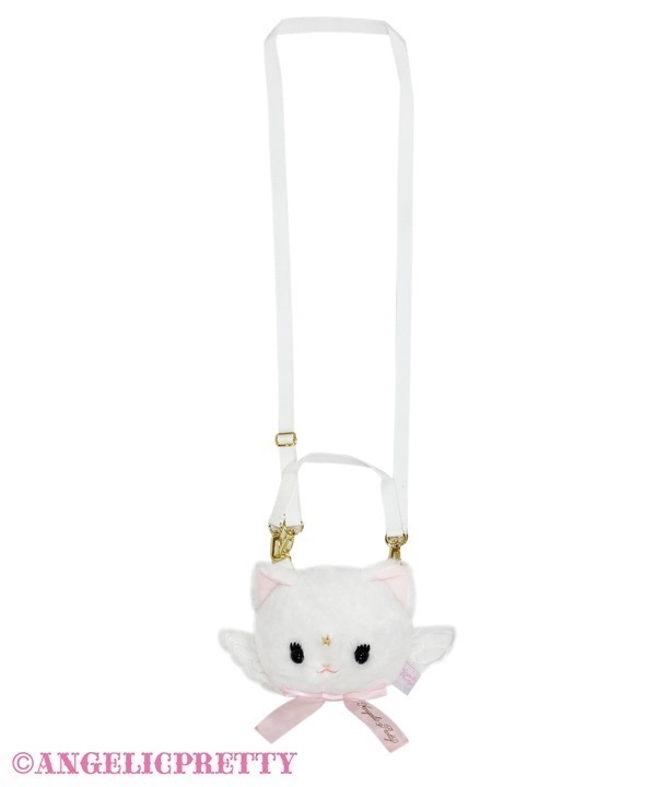 Milk Cat Face Pouch - White