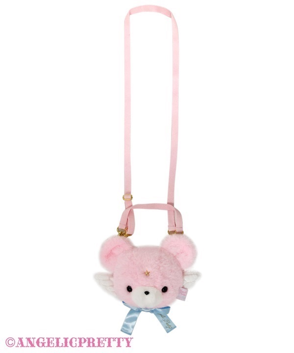 Milky Bear Face Pouch - Pink