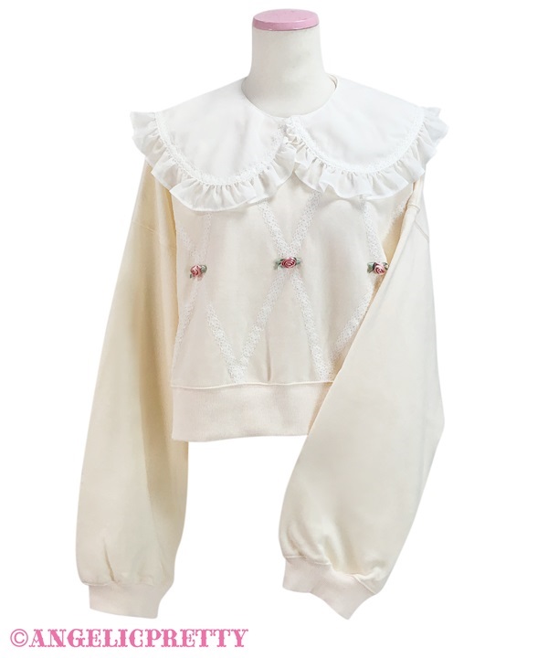 Petit Rose Pullover - Ivory
