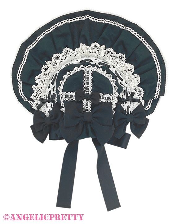 Sweet Frill Bonnet - Black