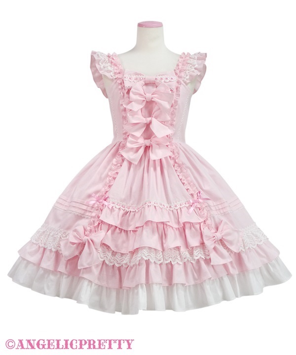 Sweet Frill Jumperskirt - Pink