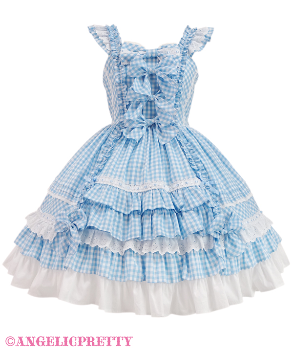 Sweet Frill Jumperskirt - Sax
