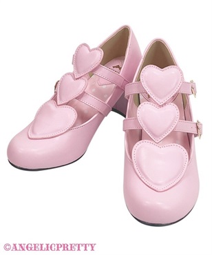 Trio Heart Shoes (M) - Pink